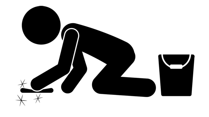 大掃除にストッキング？